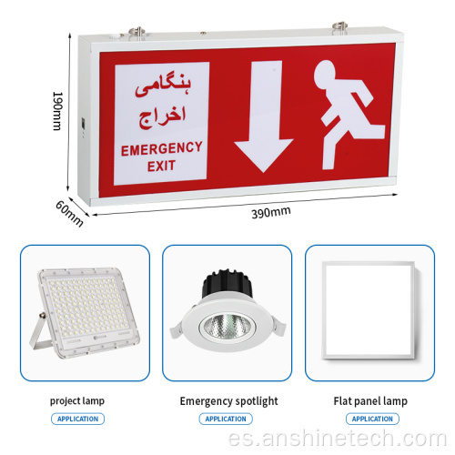 Luz de señal de salida de emergencia de 3W